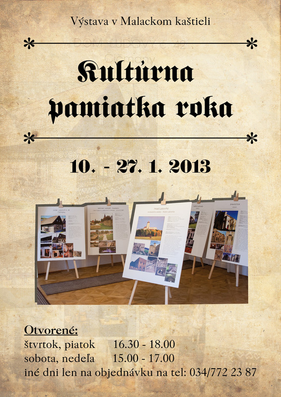 Kuktúrna pamiatka roka - plagát na výstavu Kuktúrna pamiatka roka - plagát na výstavu