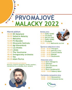 Prvomájové Malacky 2022 - plagát
